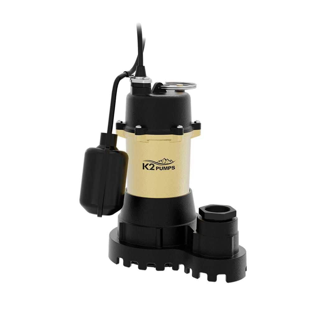 K2 Pumps 1/2 HP Heavy-Duty Cast Iron Sump Pump with Piggyback Vertical Switch, large image number 1