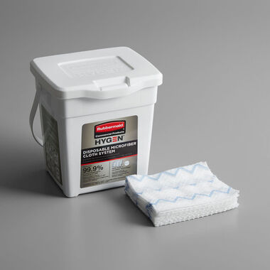 Rubbermaid Hygen White Disposable Microfiber Cloth Starter Kit
