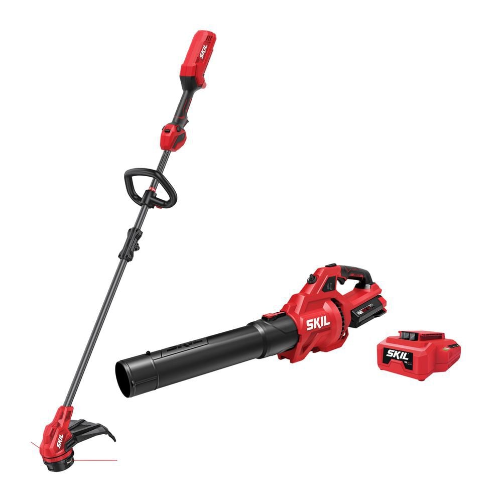 SKIL 40V 14 Inch String Trimmer and 460CFM Blower Combo Kit, large image number 1