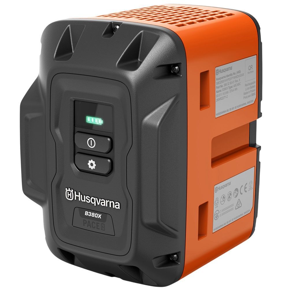 Husqvarna Construction B380X PACE 94V 4Ah Lithium Ion Power Tool Battery Pack with Fuel Indicator, large image number 1