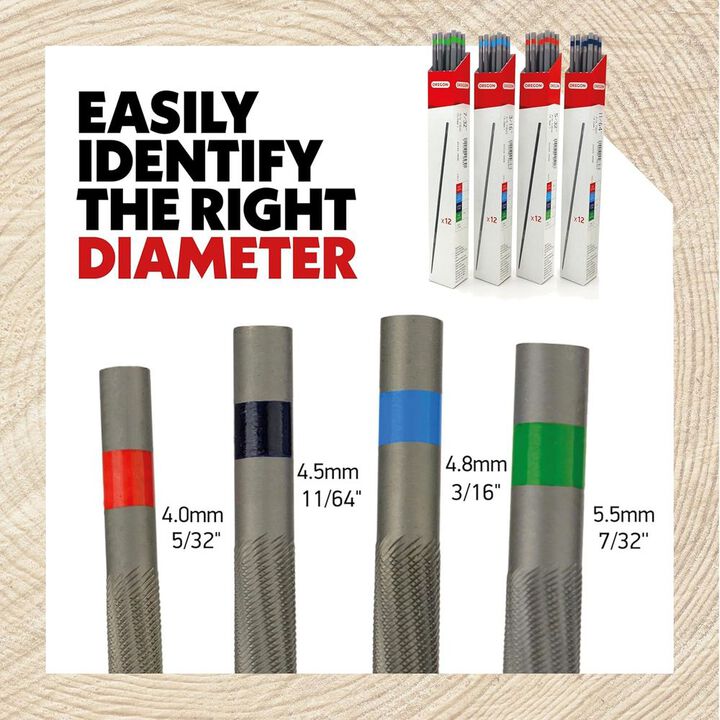 Oregon 7/32 Inch Finest Steel Round File  12 Pack, large image number 2