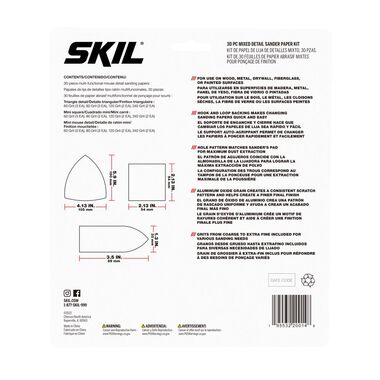 SKIL Mixed Detail Sand Paper Kit 30pc, large image number 1