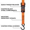 Black and Decker 1 Inch x 10 Ft Ratchet Tie Downs 4 Pieces, small image number 2