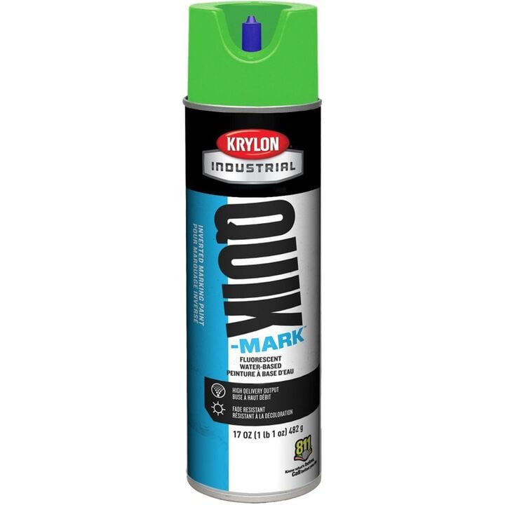 Krylon Quik-Mark 17 Oz Water-Based Inverted Marking Paint, Green