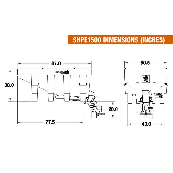 Buyers Products Company SaltDogg 1.5 Cubic Yard Electric Poly Hopper Spreader, large image number 5