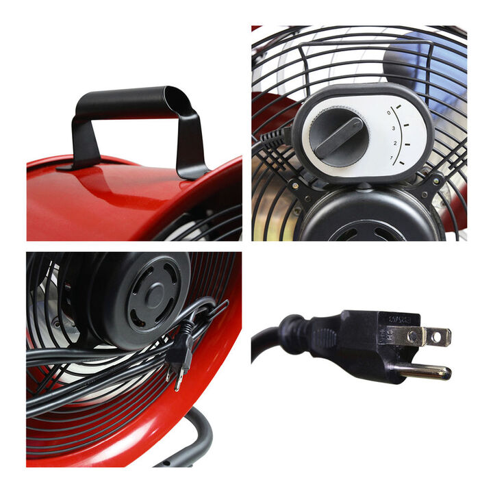 Maxx Air 16 Inch 1600 CFM 120V 3-Speed Tilting Turbo Floor Fan, large image number 9