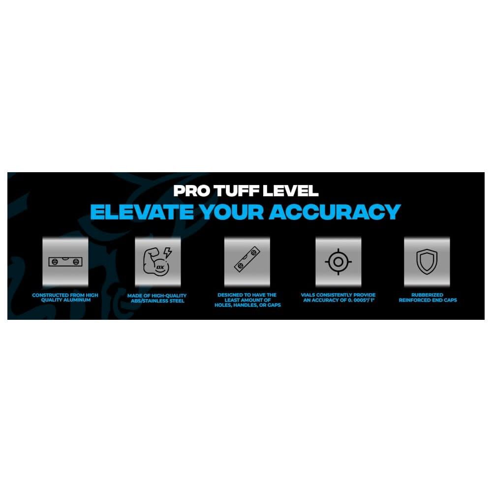 Ox Tools 48 Inch Length Aluminum Profile Pro Tuff Level with End Caps, large image number 6