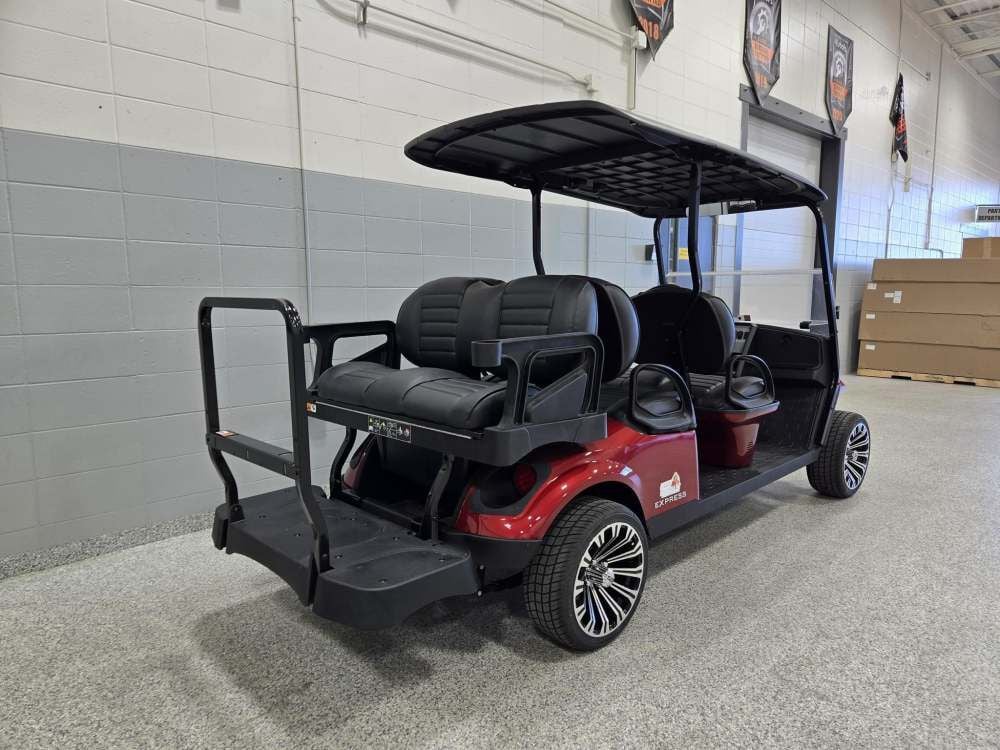 E-Z-GO Express S6 6-Seat Gas Golf Cart Inferno Red, large image number 6