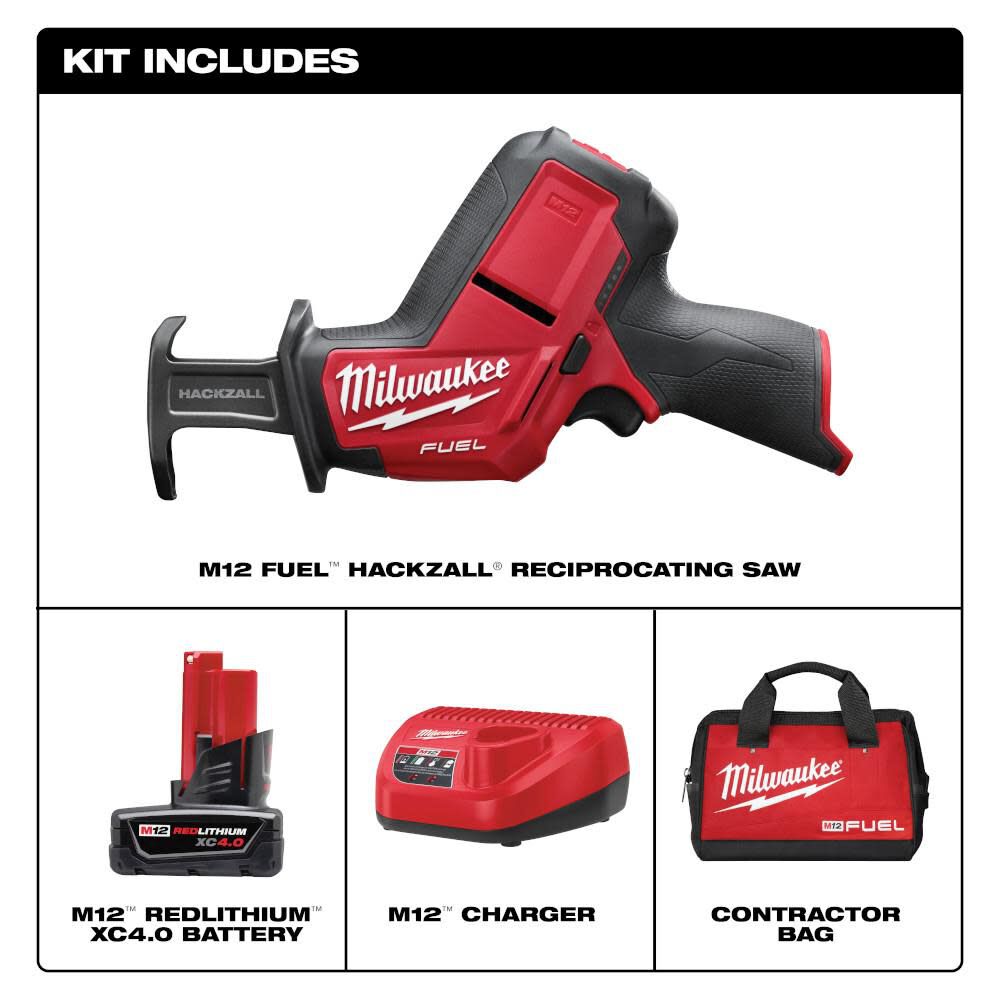 Milwaukee M12 FUEL HACKZALL Reciprocating Saw Kit 2520 21XC Acme