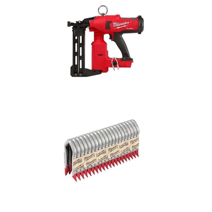 Milwaukee M18 Utility Fencing Stapler (Bare Tool) 1.5 Inch Galvanized Staples Bundle