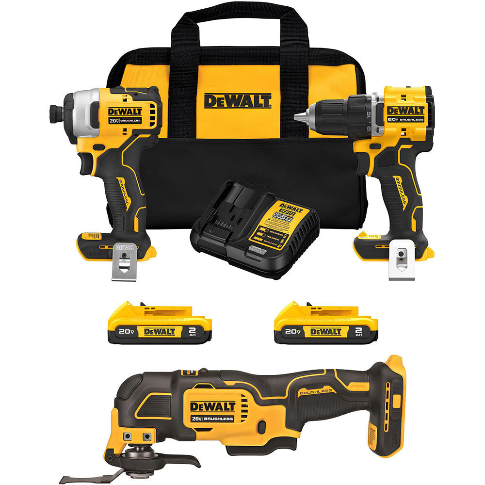 DEWALT ATOMIC 20V MAX Brushless 3-Tool Combo Kit Bundle, large image number 1