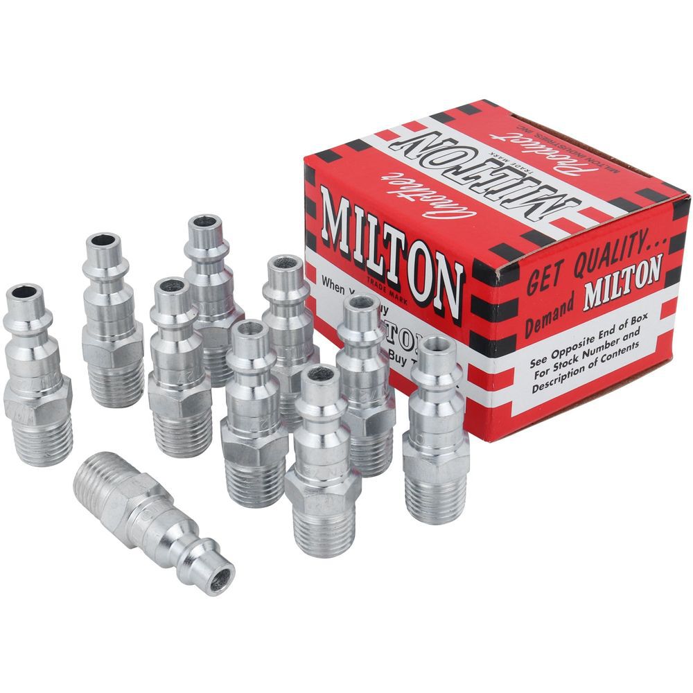 Milton 1/4 Inch M-Style MNPT 300 PSI Steel Air Plug, large image number 2