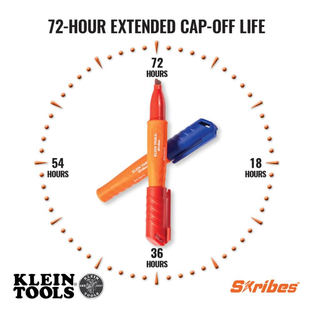 Klein Tools Chisel Tip Permanent Markers, 3 Pc, large image number 4
