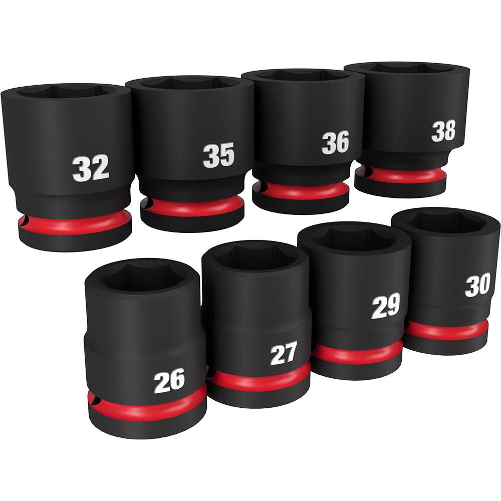 Milwaukee Promotional SHOCKWAVE Impact Duty 3/4 Inch Drive Metric Standard 6 Point Socket Set, 8pc, large image number 3