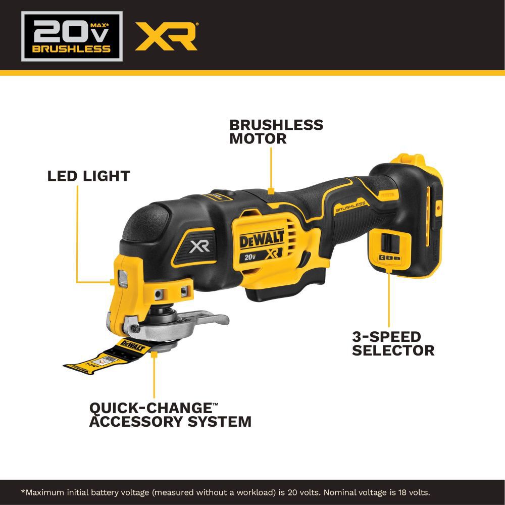 DEWALT XR 20V Max Oscillating Multi Tool 33 Pieces Kit, large image number 2