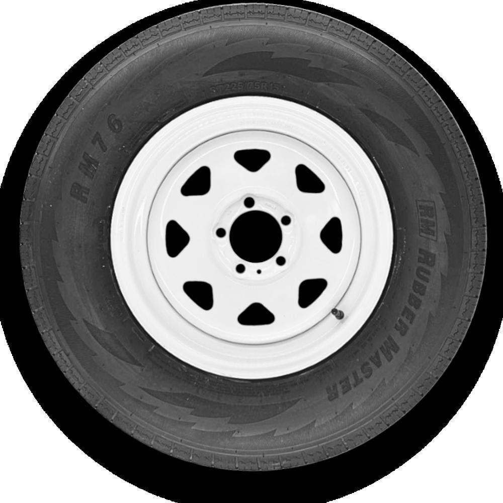 Rubbermaster Tire ST225/75R15 8P TL & MTD 15 x 6 5 on 4.5 SPOKE, large image number 1