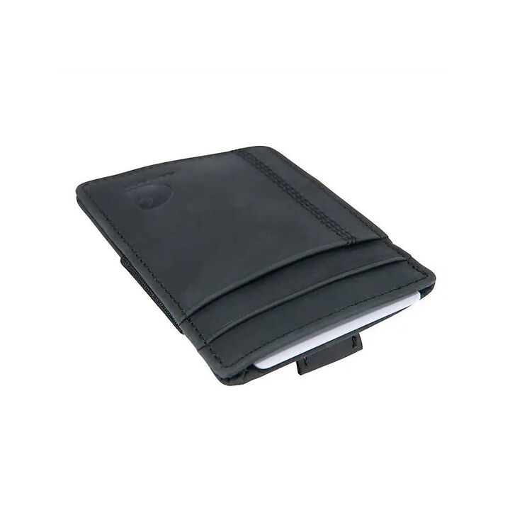 Carhartt Black Saddle Leather Front Pocket Wallet, large image number 2