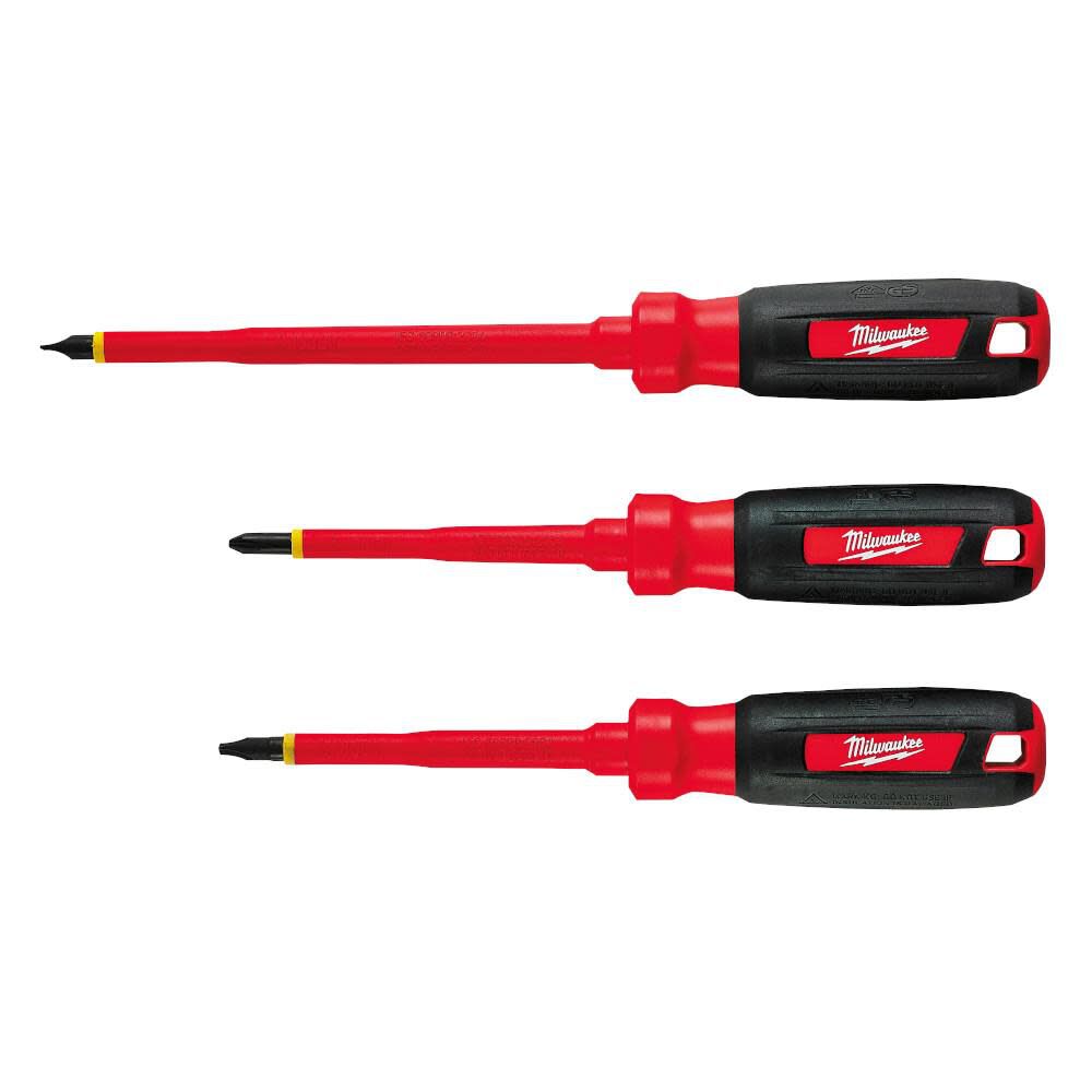 Milwaukee 3 Piece 1000V Insulated Screwdriver Set 48 22 2202