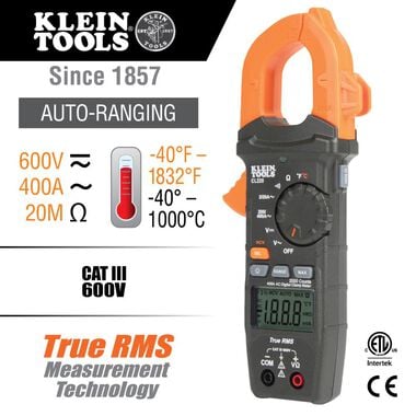 Klein Tools Digital Clamp Meter with Temp, large image number 1