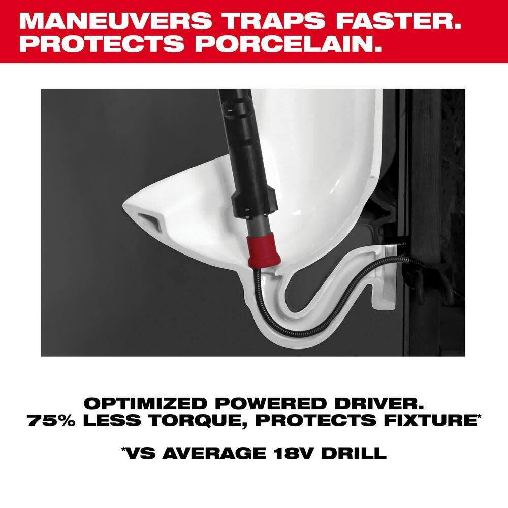 Milwaukee M12 Trapsnake 4 Urinal Auger Kit 3574 21 - Image 7