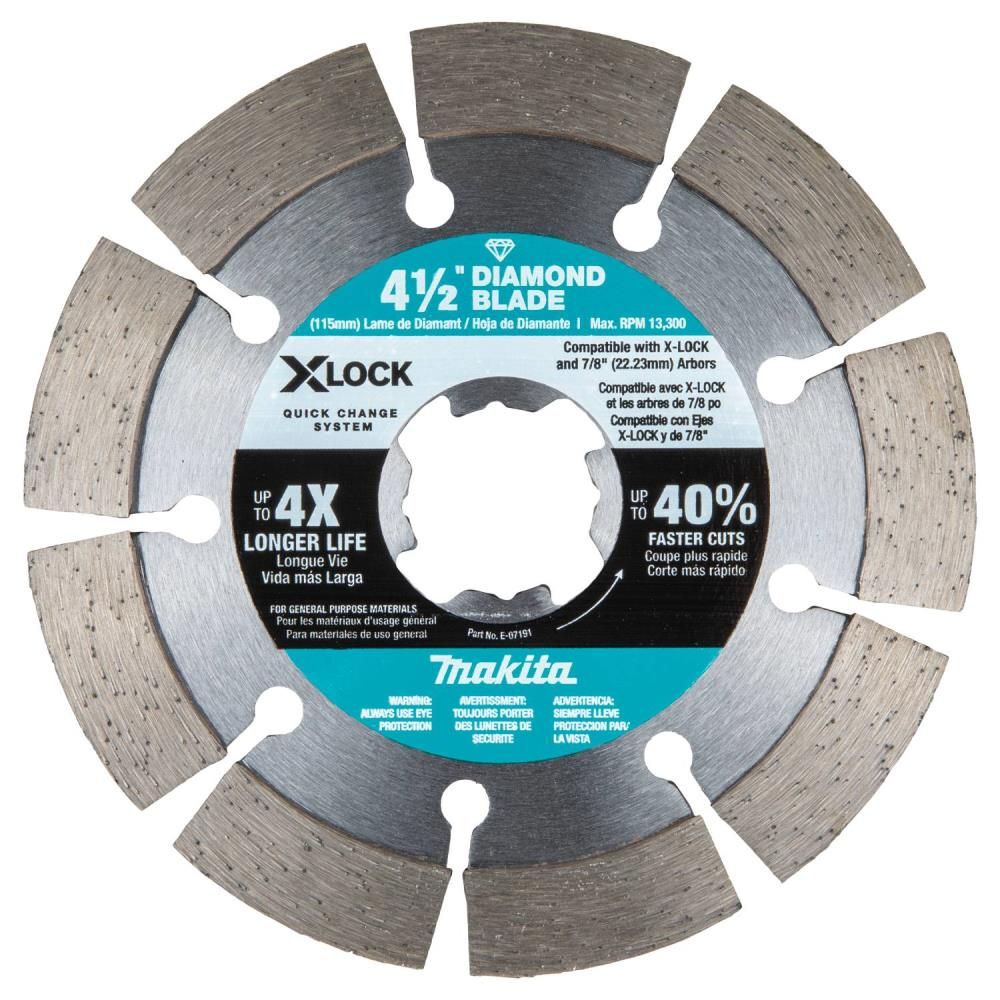Makita XLOCK 4 1/2 Inch Variety Pack Diamond Blades for Masonry (3 Pack), large image number 4