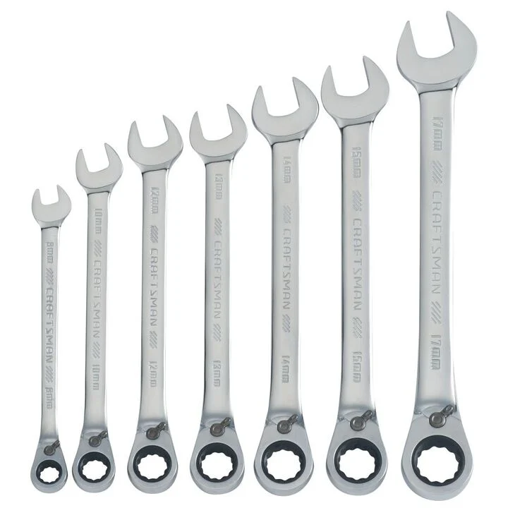CRAFTSMAN Metric Reversible Ratcheting Wrench Set, 7 Piece