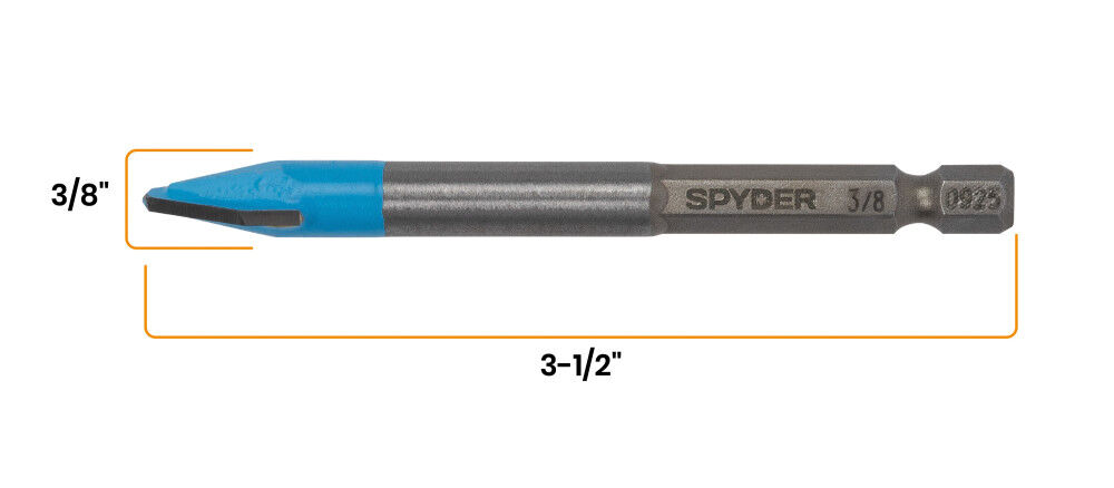 Spyder 3/8 Inch x 3.5 Inch Tile & Glass Drill Bit, Carbide-Tipped, large image number 6