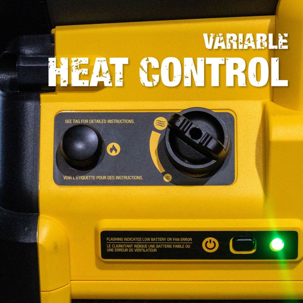DEWALT 70000 BTU Cordless or Corded Forced Air Propane Heater, large image number 8