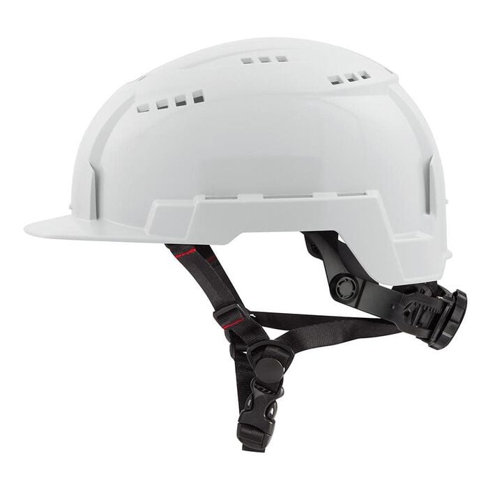 Milwaukee White Front Brim Vented Helmet with BOLT Class C White