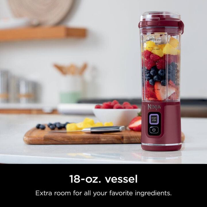 Ninja Blast 48 Oz 7.4V Plastic Cordless Portable Blender Cranberry Red, large image number 3