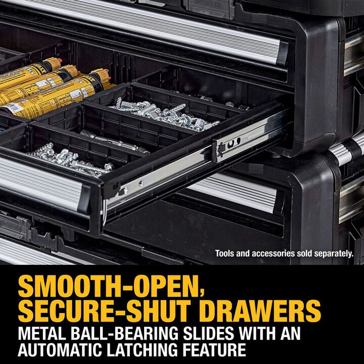 DEWALT TOUGHSYSTEM 2.0 DXL 30 Inch 2 Shallow Drawers Unit, large image number 9