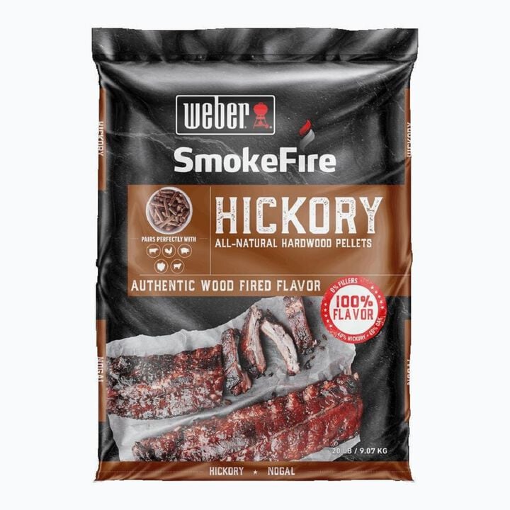 Weber All-Natural Hardwood Pellets 40% Hickory/60% Oak/0% Fillers for Wood Pellet Grills