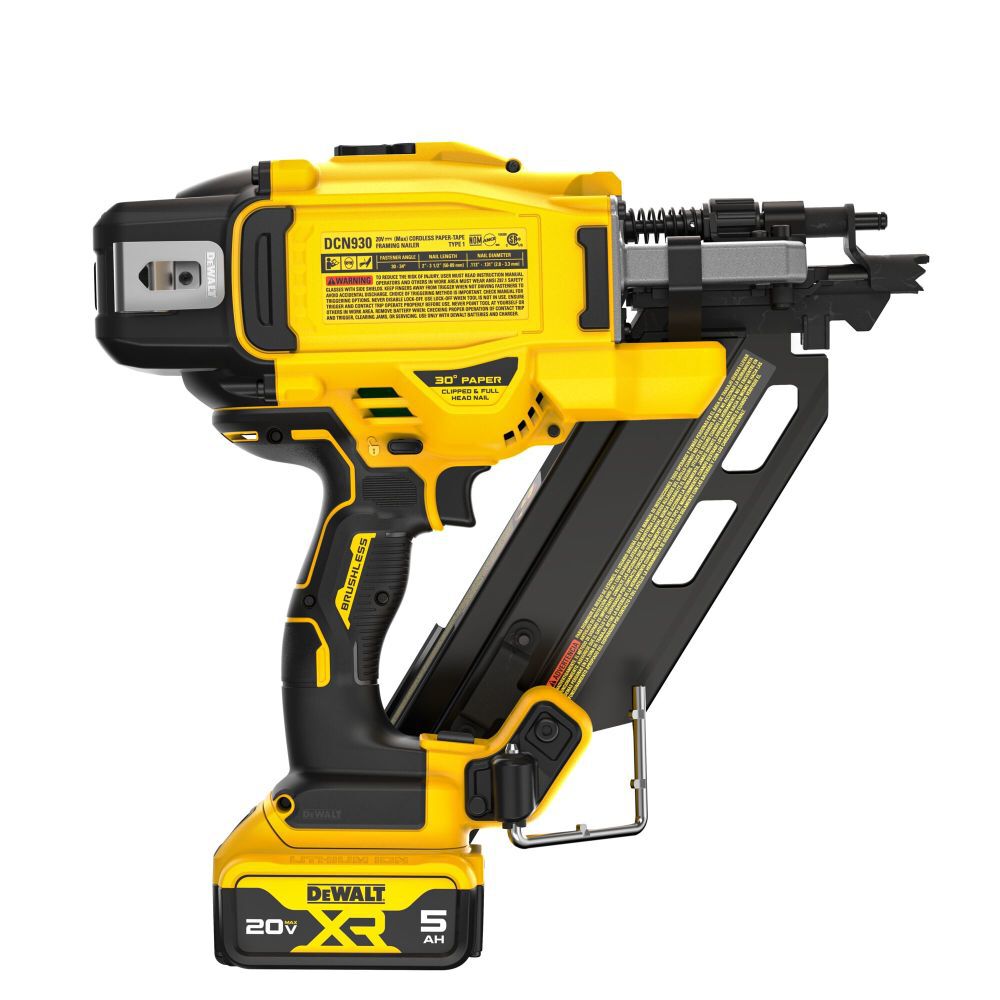 DEWALT 20V MAX 30 Degree Paper Tape Framing Nailer Kit