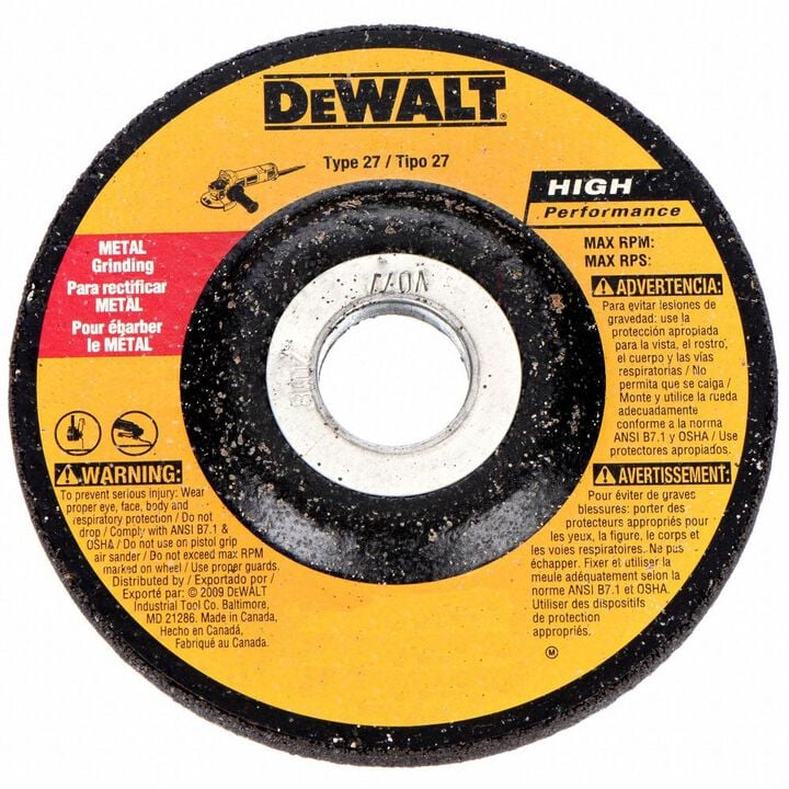 DEWALT 4 in. x 1/4 in. HP Grinding Wheel, large image number 1