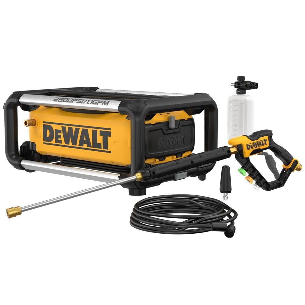 DEWALT 2600 PSI 1.1 GPM Electric Cold Water Pressure Washer with 4 Spray Nozzles, large image number 2