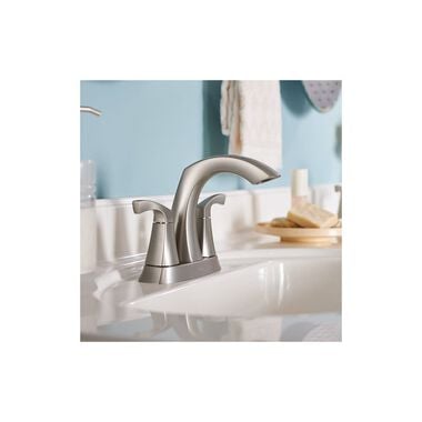 Moen Lindor Bathroom Faucet Spot Resist Nickel 2 Handle High Arc, large image number 1