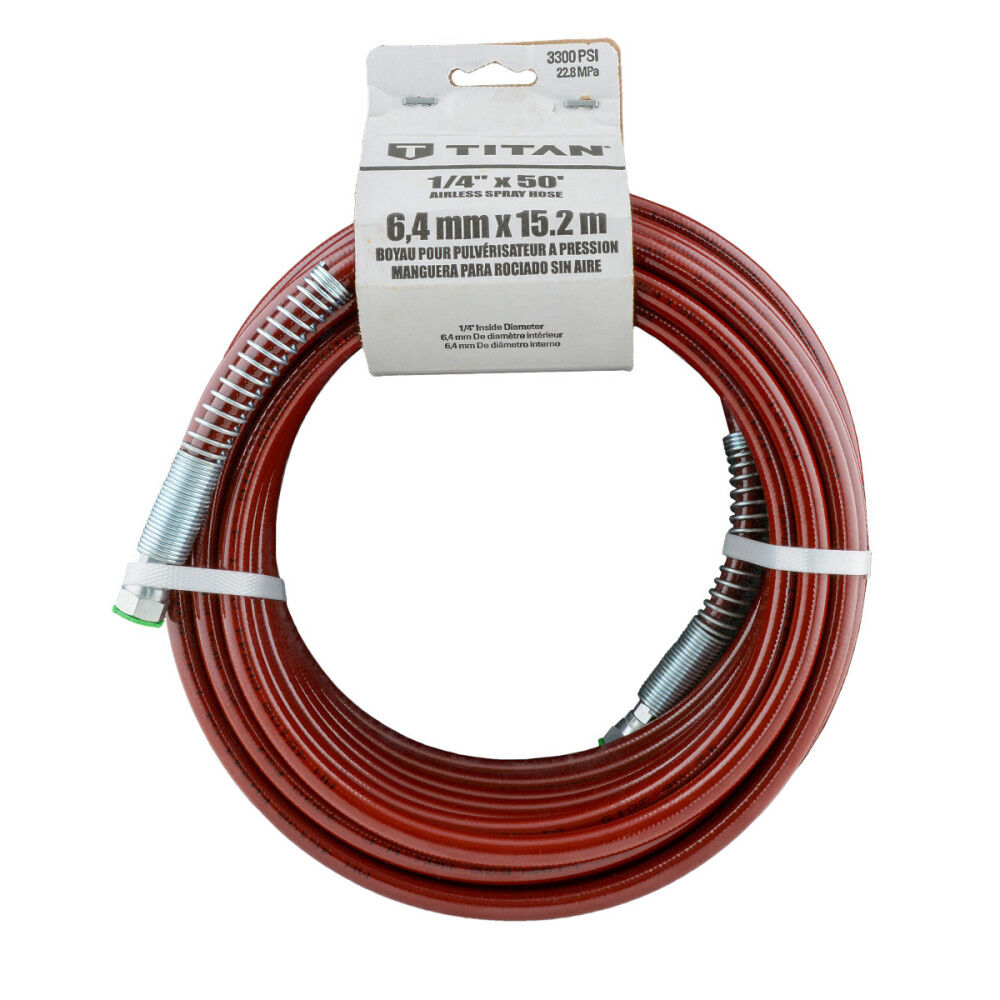 Titan Tool 50 Ft x 1/4 Inch 3300 PSI Airless Hose with End 1/4 Inch NPSM, large image number 2