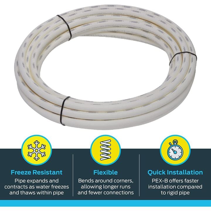 Sharkbite 3/4in x 50' White Polyethylene PEX Coil Tubing, large image number 2