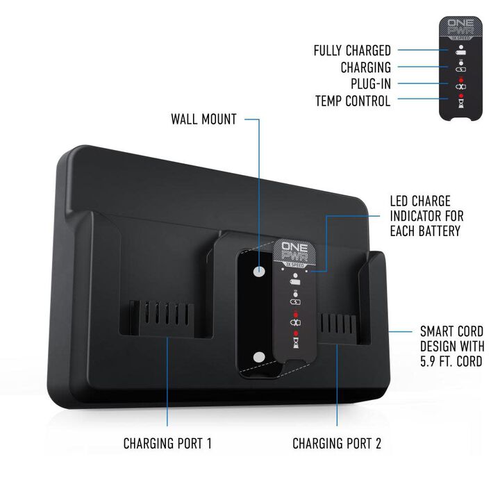 Hoover Residential Vacuum ONEPWR 4Ah Battery 2pk & Dual Bay Charger Bundle, large image number 1