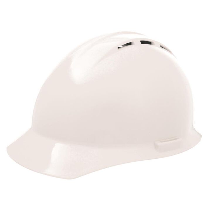 Delta Plus White Americana Vent Hard Hat Ratchet Suspension
