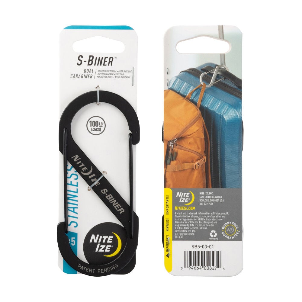Nite Ize S-Biner Dual Carabiner Stainless Steel #5 Black, large image number 3