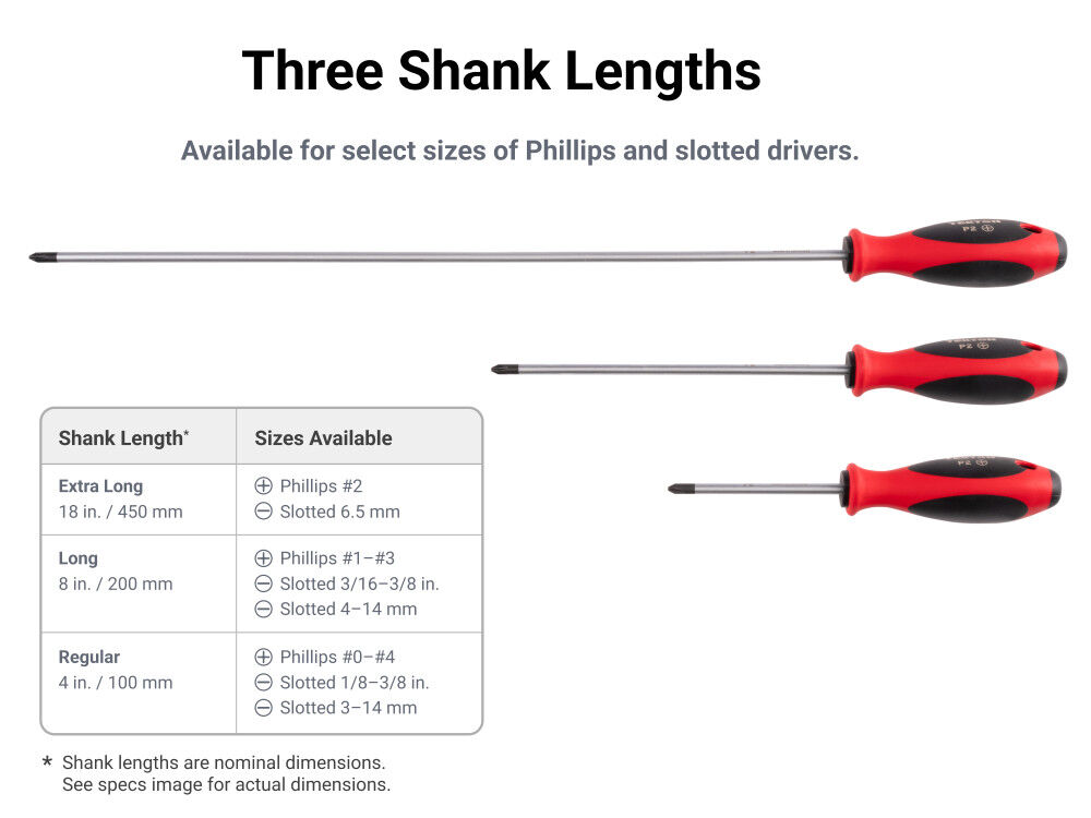 Tekton Phillips Screwdriver Set with Organizer - 4 & 8 Inch Shanks 8 Piece #0 - #4, large image number 6