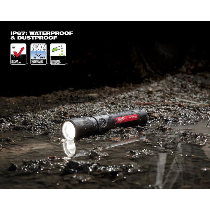 Milwaukee REDLITHIUM USB Bluetooth Jobsite Ear Buds & USB Rechargeable 1100L Twist Focus Flashlight Bundle, large image number 10