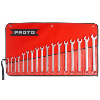 Proto 17 Piece Full Polish Metric Combination Wrench Set 12 Point