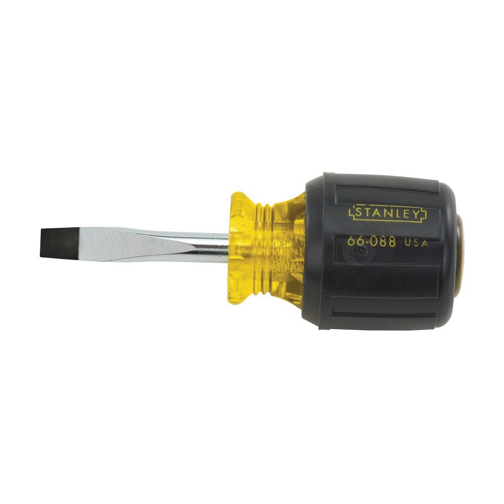 Stanley Vinyl Grip Standard Slotted Tip Stubby Screwdriver 1/4 in x 1-1/2 in, large image number 7