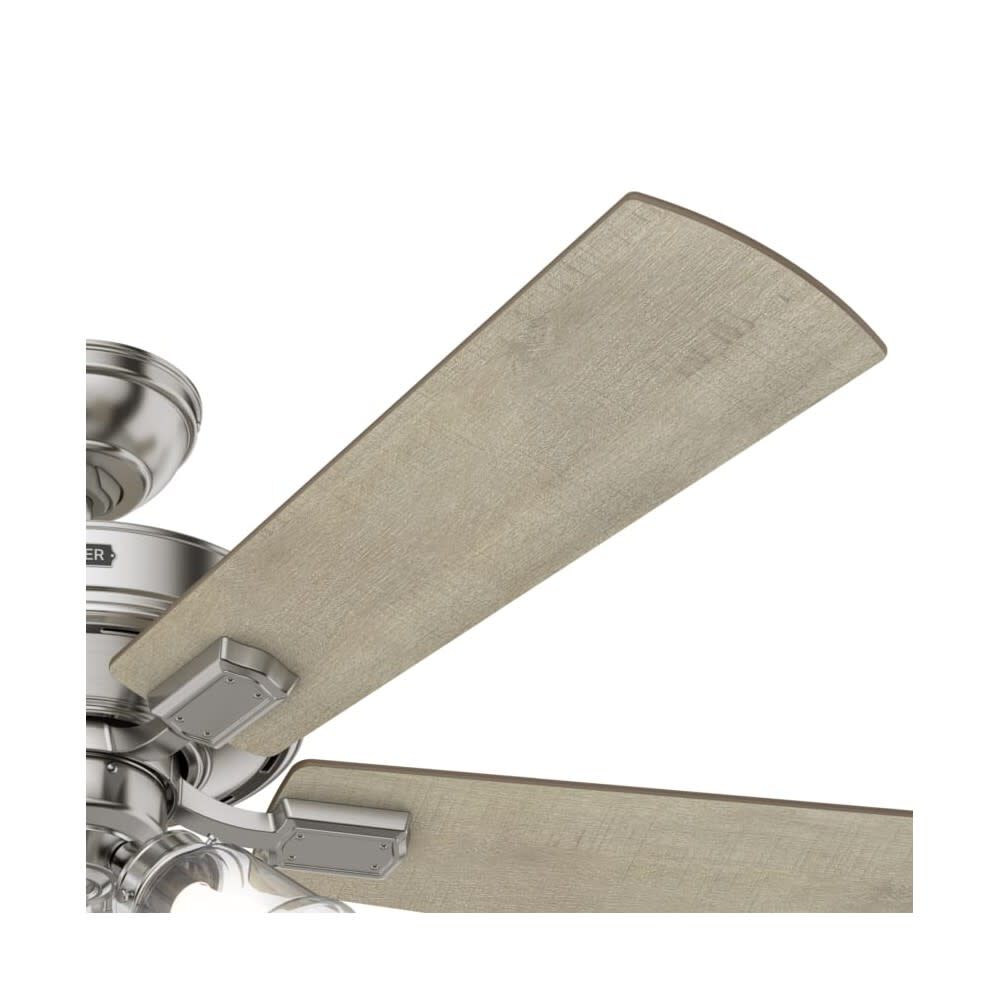 Hunter Fan Crestfield Ceiling Fan 52in Nickel Bleached Grey Pine, large image number 9