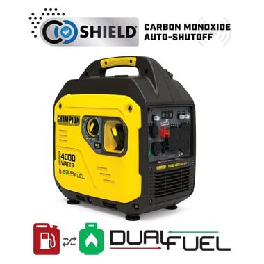 Champion Power Equipment 4,000 Watt Dual Fuel 49-State Portable Inverter Generator with CO Shield