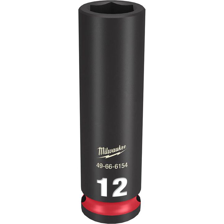 Milwaukee SHOCKWAVE Impact Duty Socket 3/8in Drive 12MM Deep 6 Point