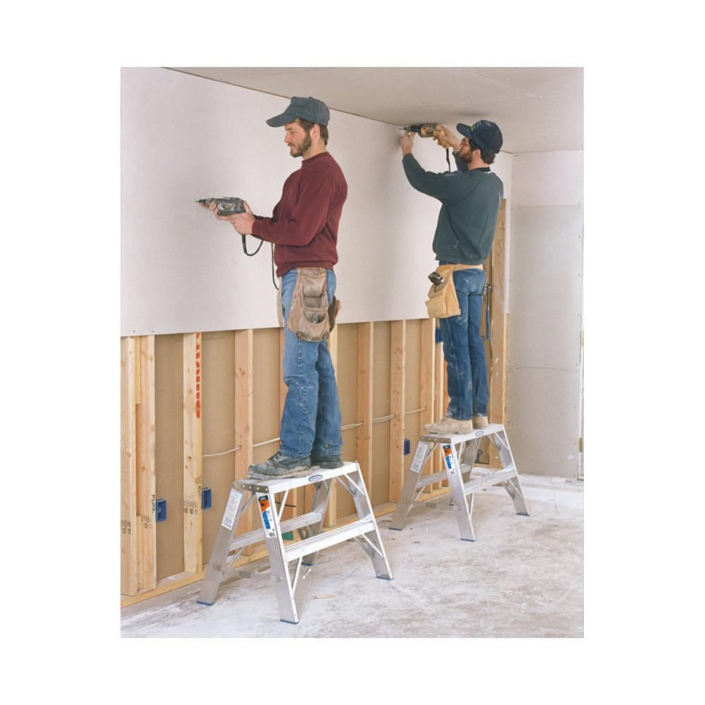 Werner 2-ft Aluminum 300-lb Type IA Twin-Step Ladder, large image number 6