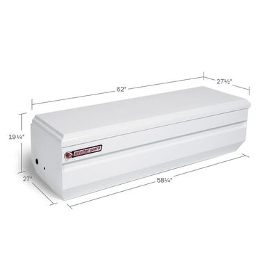 Weather Guard 62-in x 27-in x 19.25-in White Steel Universal Truck Tool Box, large image number 1
